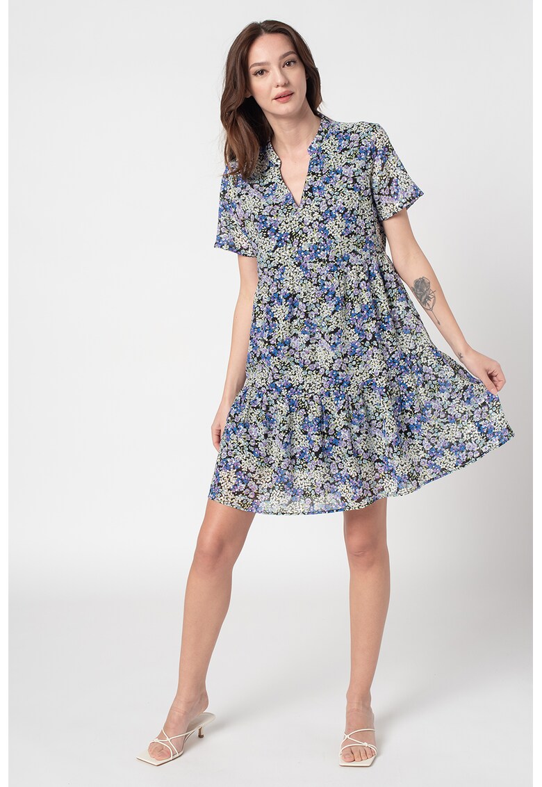 Rochie evazata cu imprimeu floral Spring