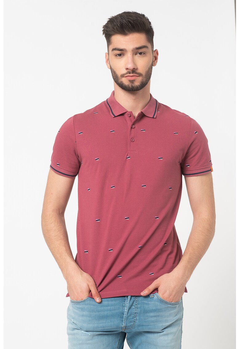 Tricou polo regular fit din pique Logon