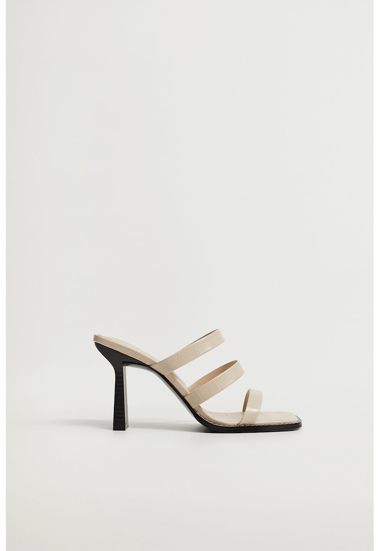 Papuci cu toc - de piele ecologica Betty