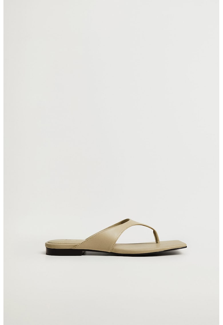Papuci flip-flop de piele Gaga