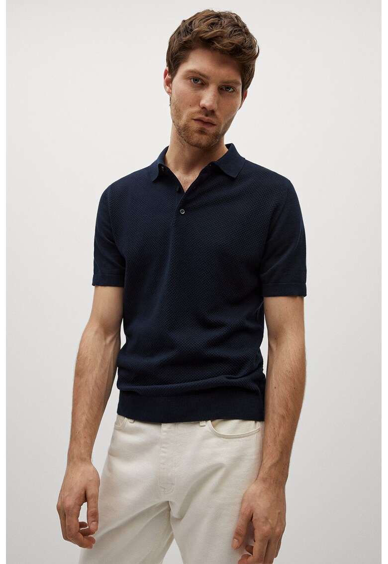 Tricou polo cu aspect texturat Twingly