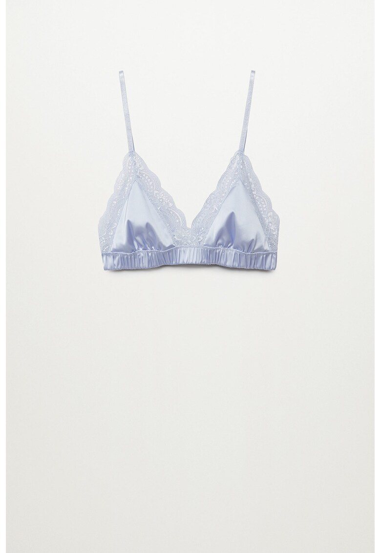 Sutien de satin cu insertii de dantela Tina