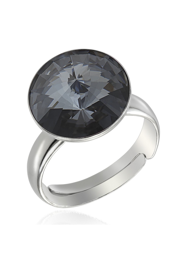 Inel Argint 925 placat cu rodiu cu cristale Swarovski® Rivoli 12mm - 549875 - Gri