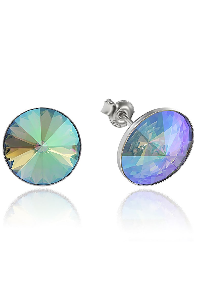 Cercei Argint 925 placat cu rodiu cu cristale Swarovski® Rivoli 12mm