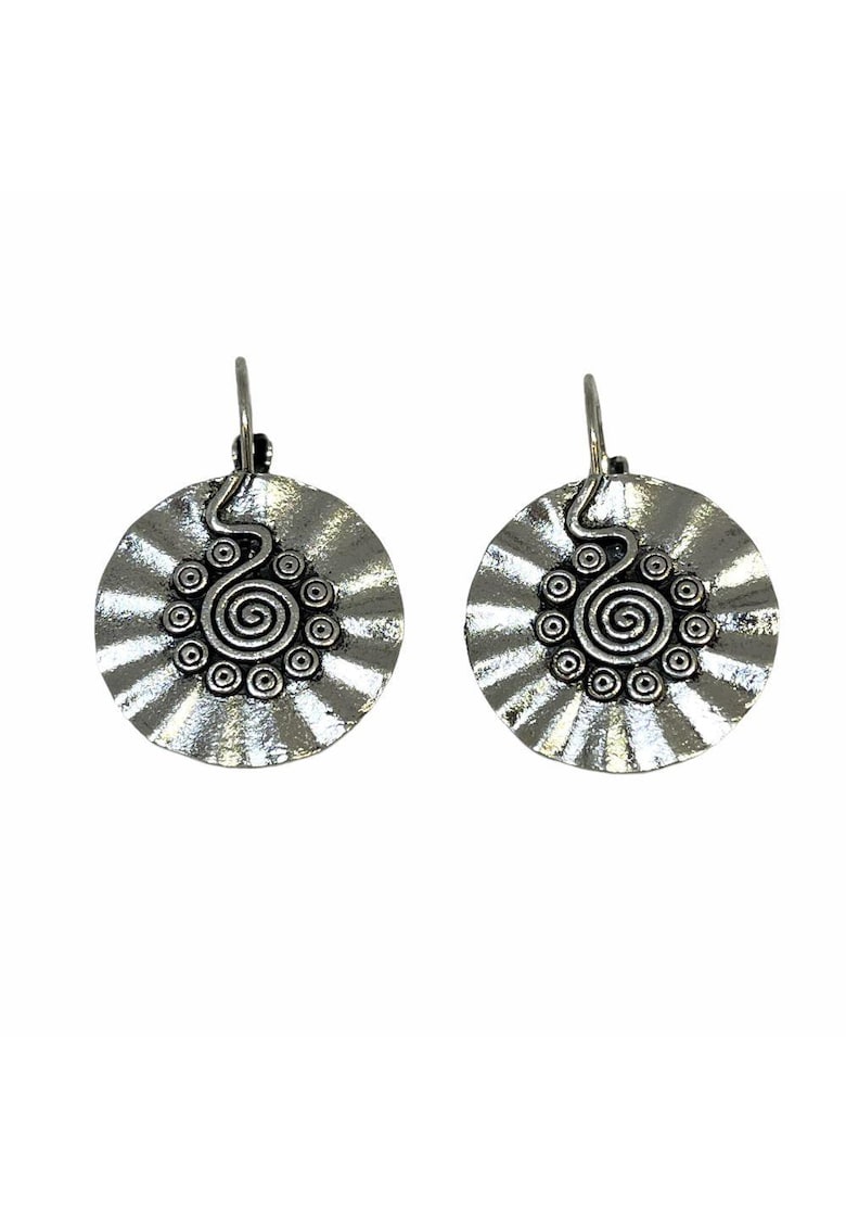 Cercei rotunzi - cu agatatoare - Nemi - Argintiu