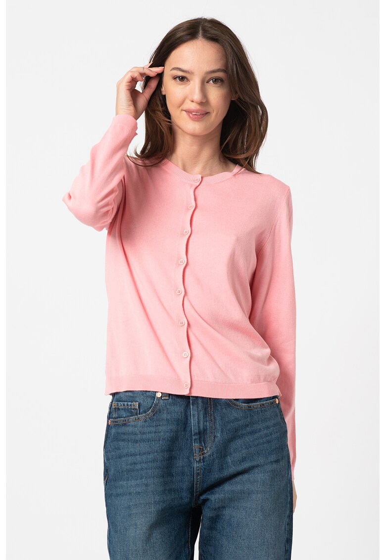 Cardigan tricotat fin din amestec de modal
