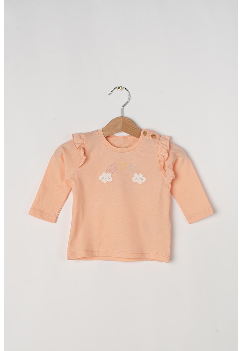 Bluza cu imprimeu si volane