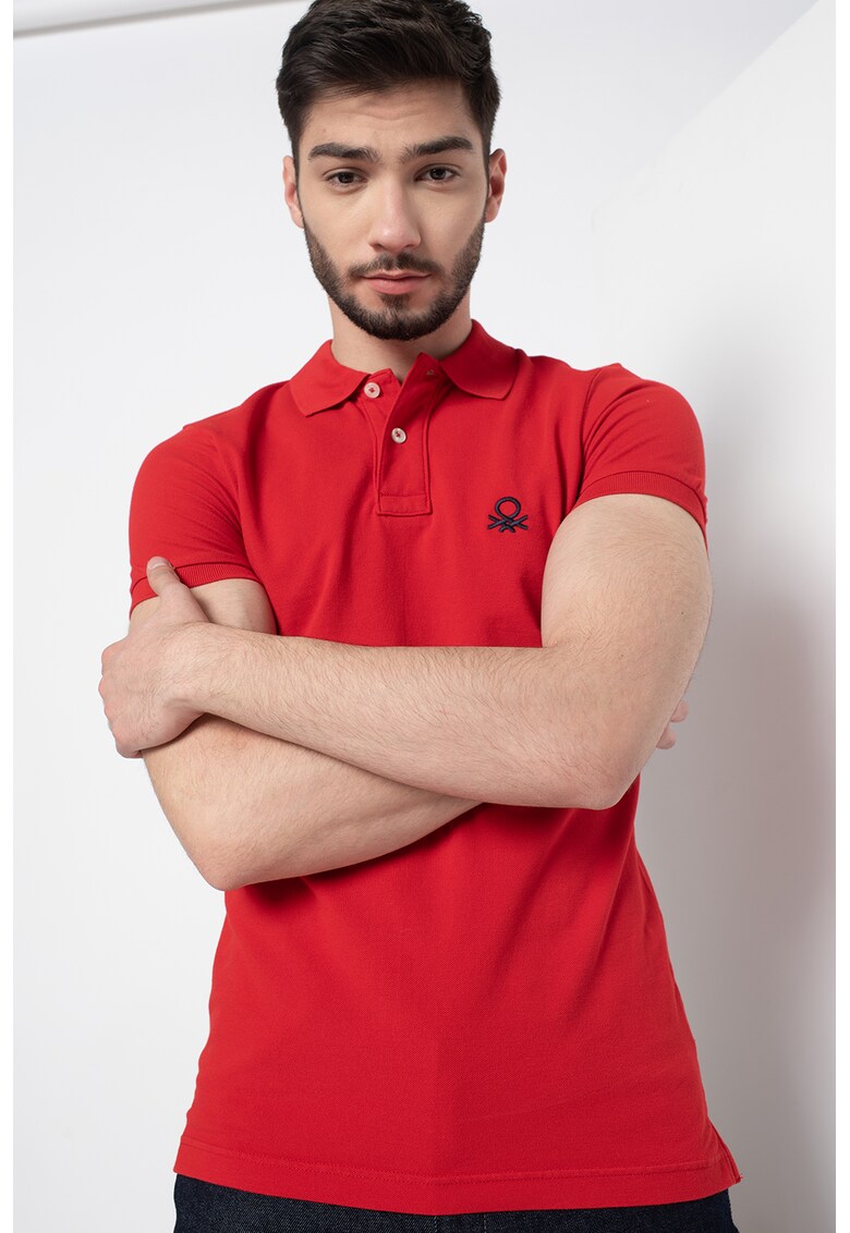 United Colors Of Benetton Tricou polo slim fit din bumbac