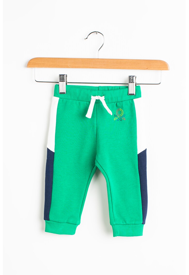 Pantaloni sport cu model colorblock