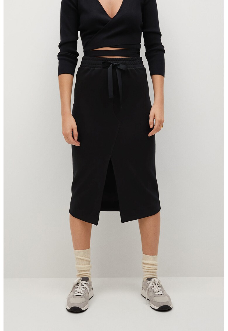 Fusta midi cu slit frontal Lisbeth