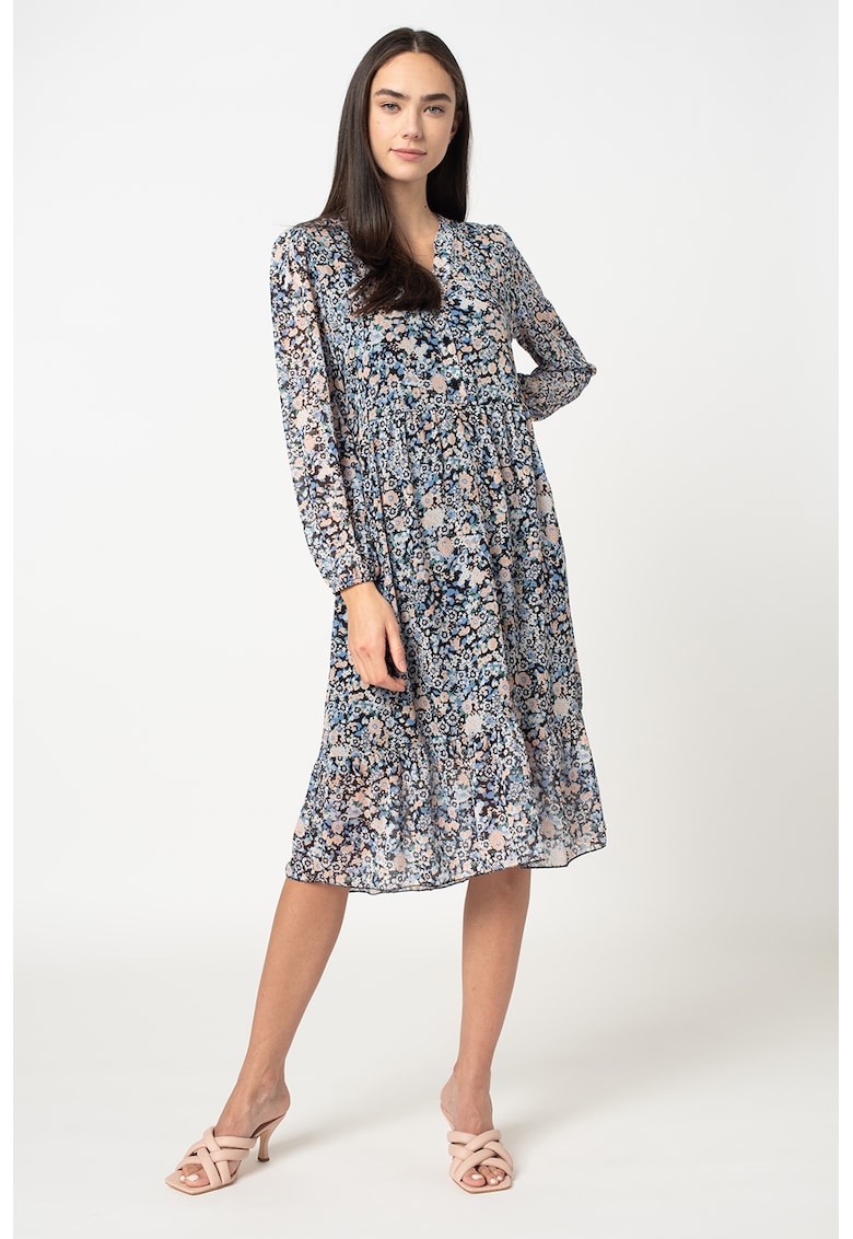 Rochie midi cu model floral Kimber