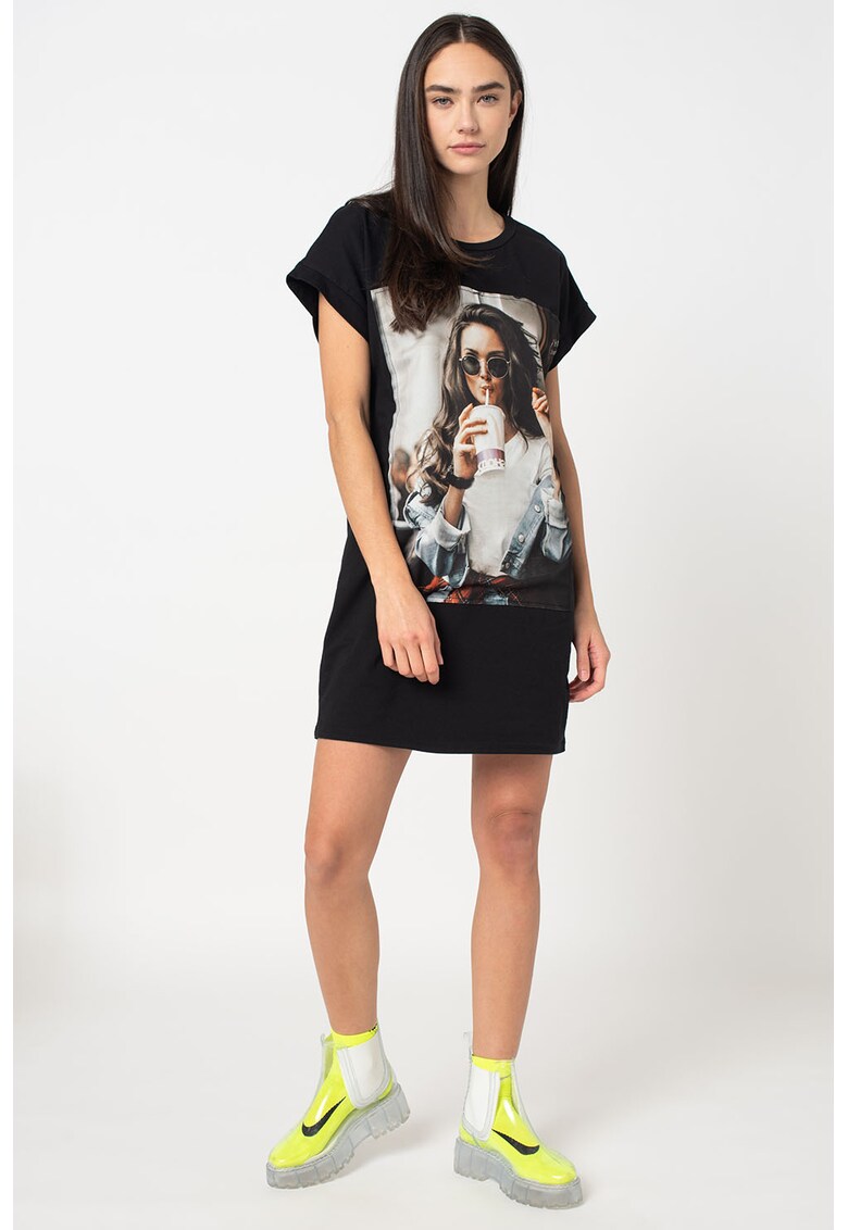 Rochie tip tricou cu imprimeu foto Molina