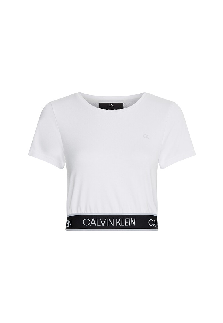 Къса фитнес тениска с лого CALVIN KLEIN