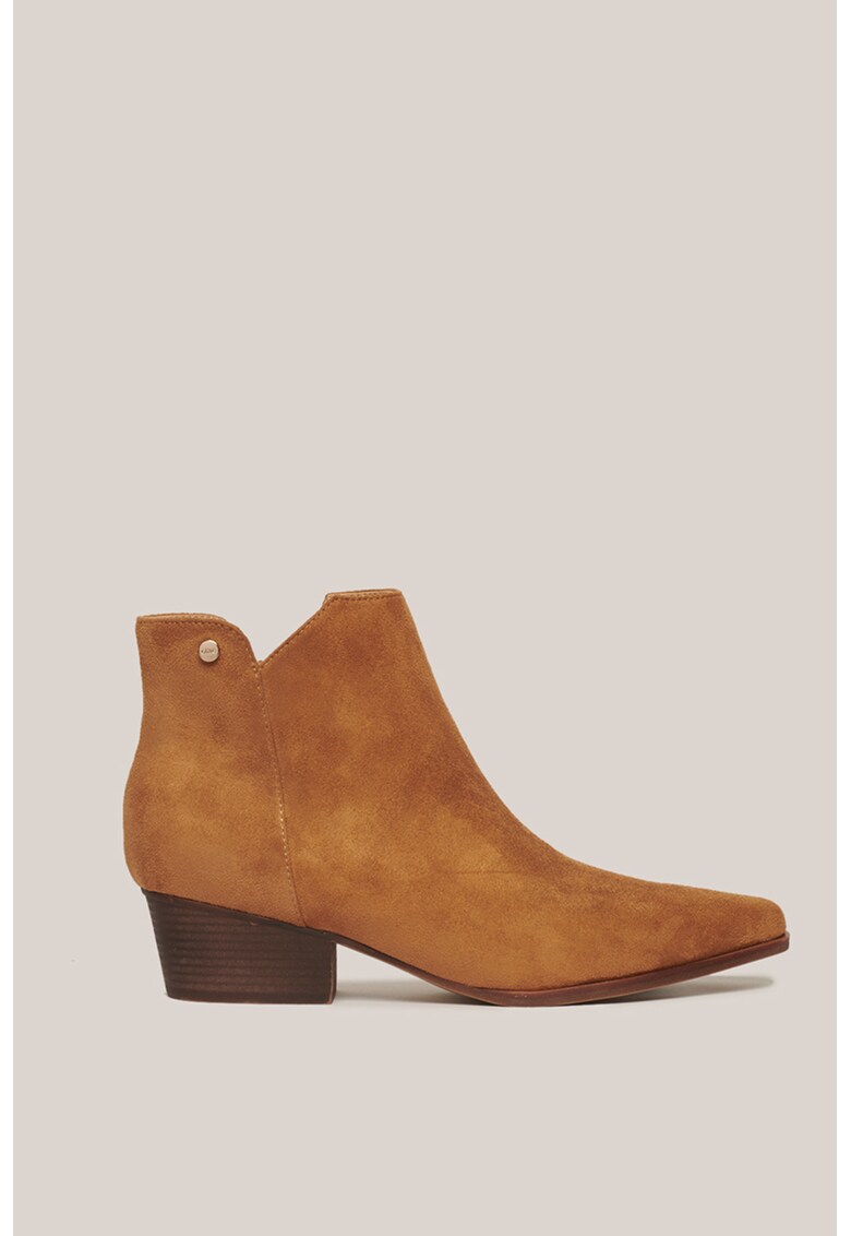 Botine din piele intoarsa sintetica