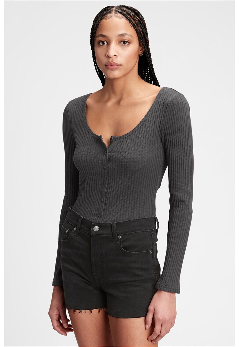 Cardigan striat cu nasturi