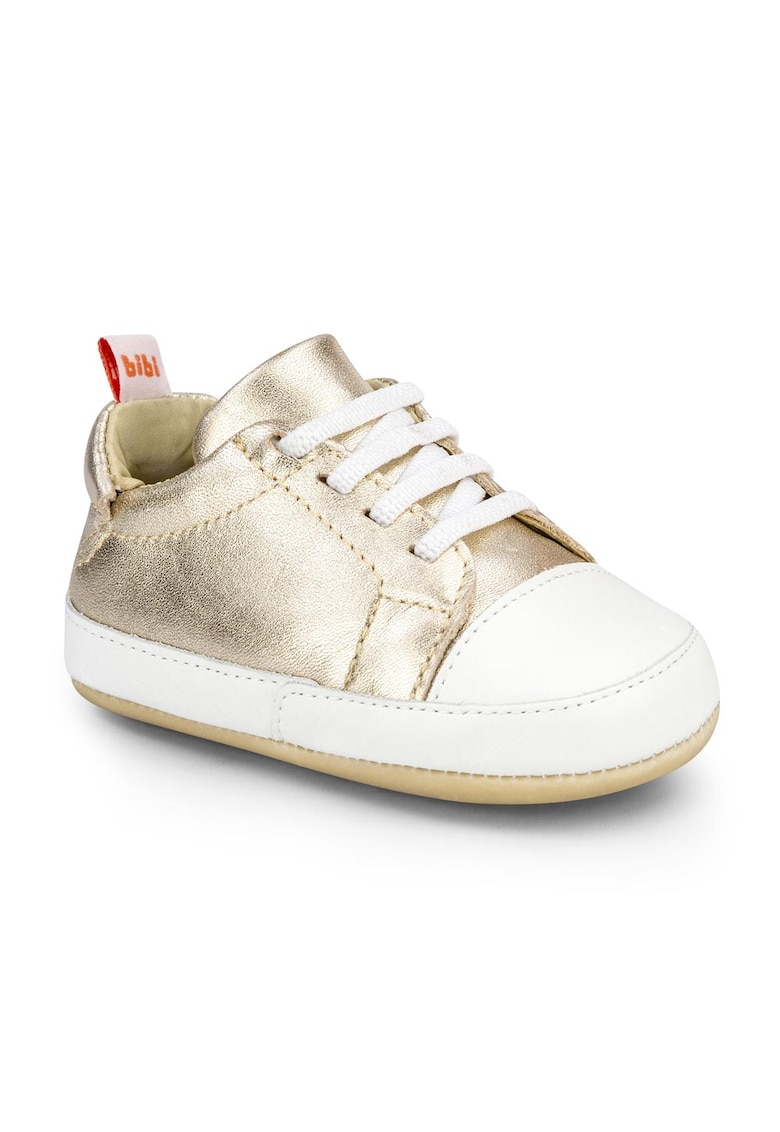 Pantofi fetite  Afeto Joy Gold cu Siret Elastic - Bibi - Auriu