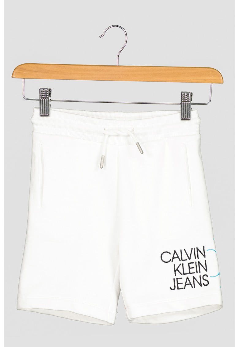 Pantaloni scurti de bumbac organic cu logo CALVIN KLEIN imagine Black Friday 2021
