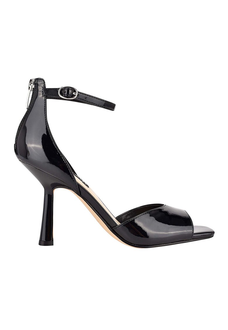 Sandale din piele ecologica cu toc clasic Fanny