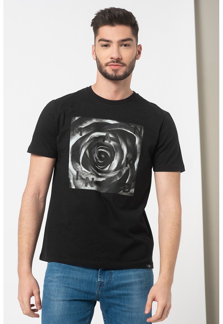 Tricou cu imprimeu cu trandafir 2022 ❤️ Pret Super fashiondays imagine noua 2022