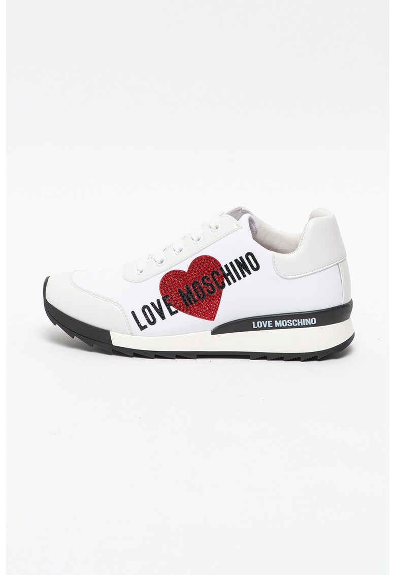 Pantofi sport cu aplicatii cu strasuri Love Moschino fashiondays.ro