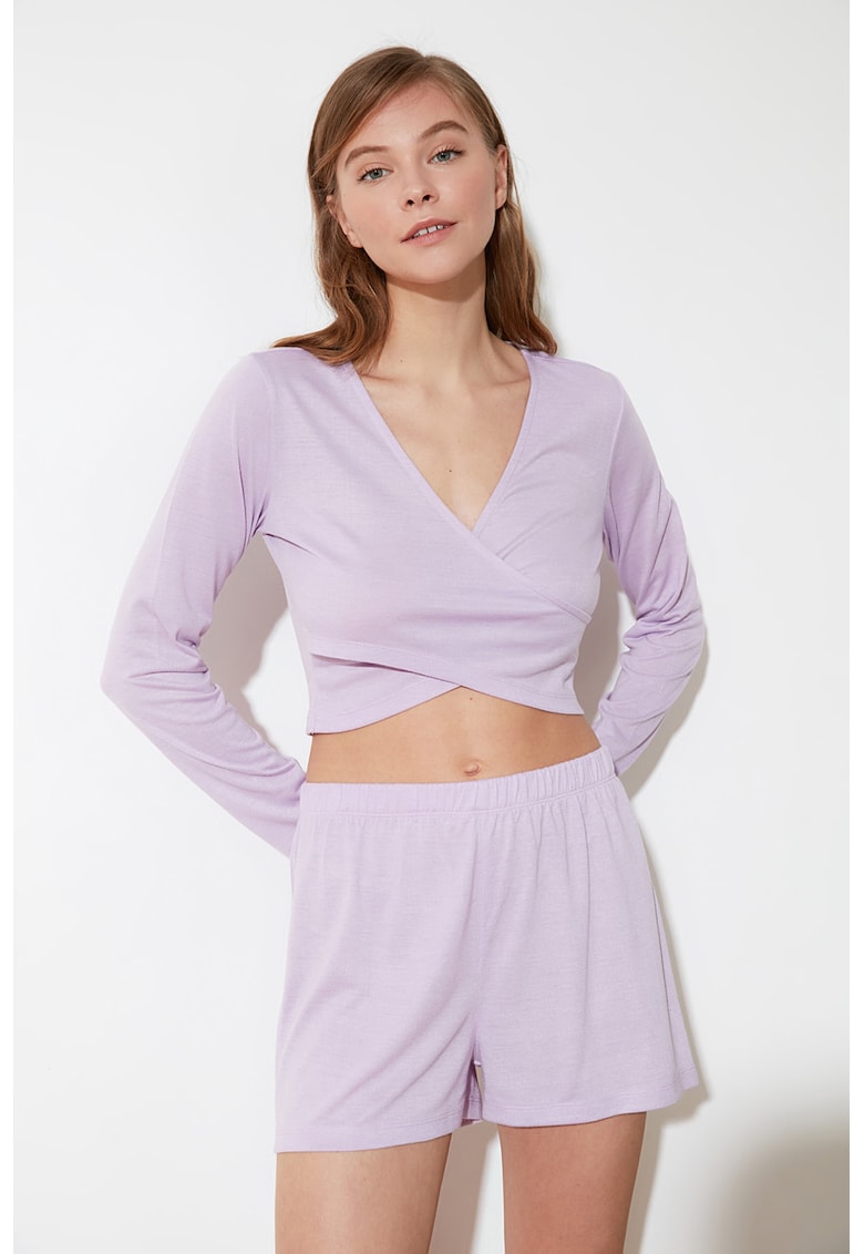 Pijama cu bluza crop 2022 ❤️ Pret Super fashiondays imagine noua 2022