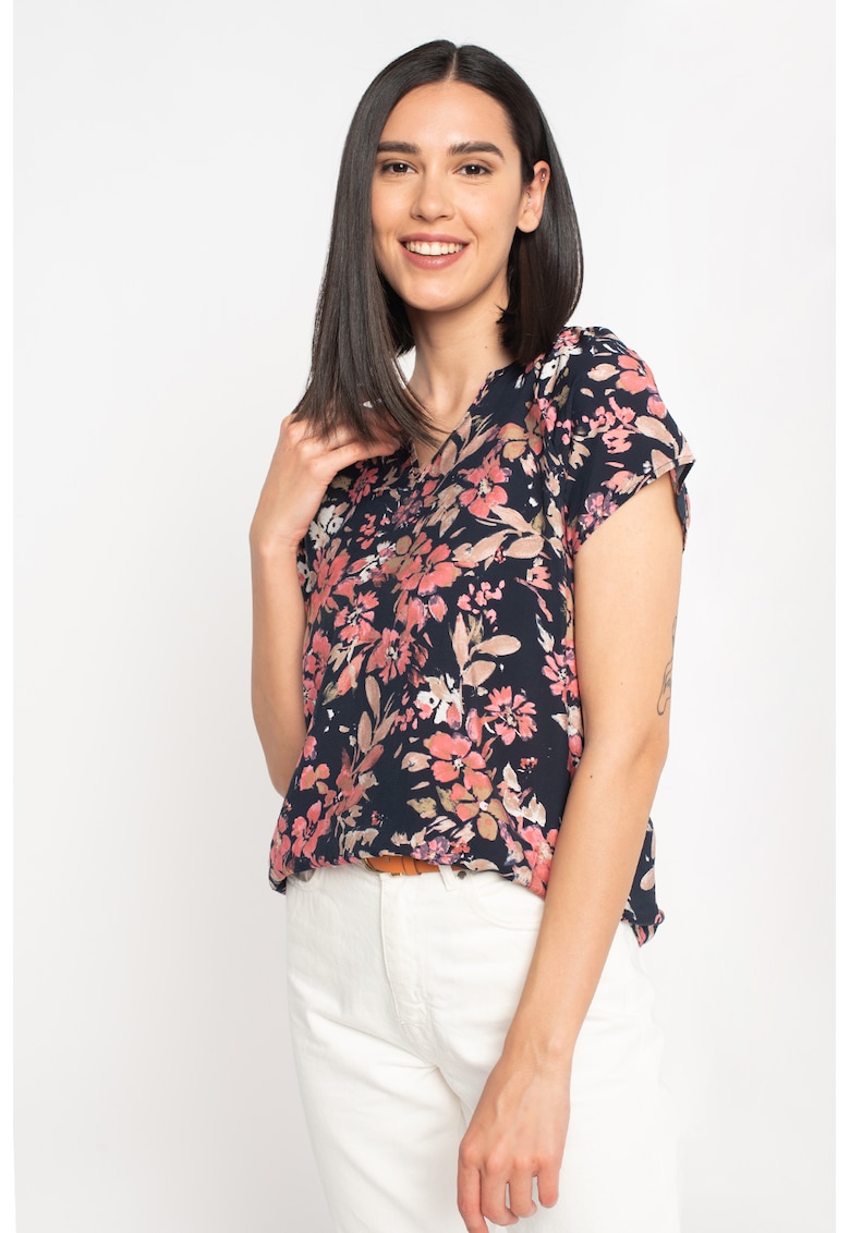 Bluza cu imprimeu floral Gigi - Kaki/Roz/Bleumarin