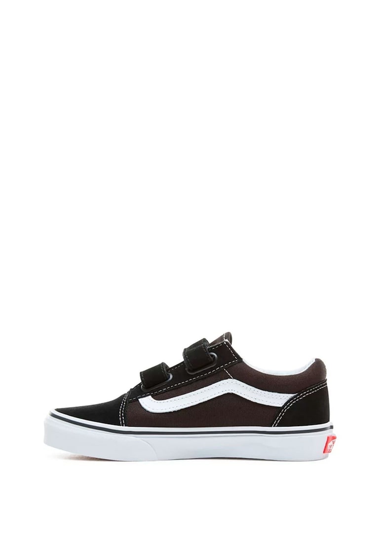 Tenisi cu inchidere velcro si insertii din piele intoarsa Old Skool
