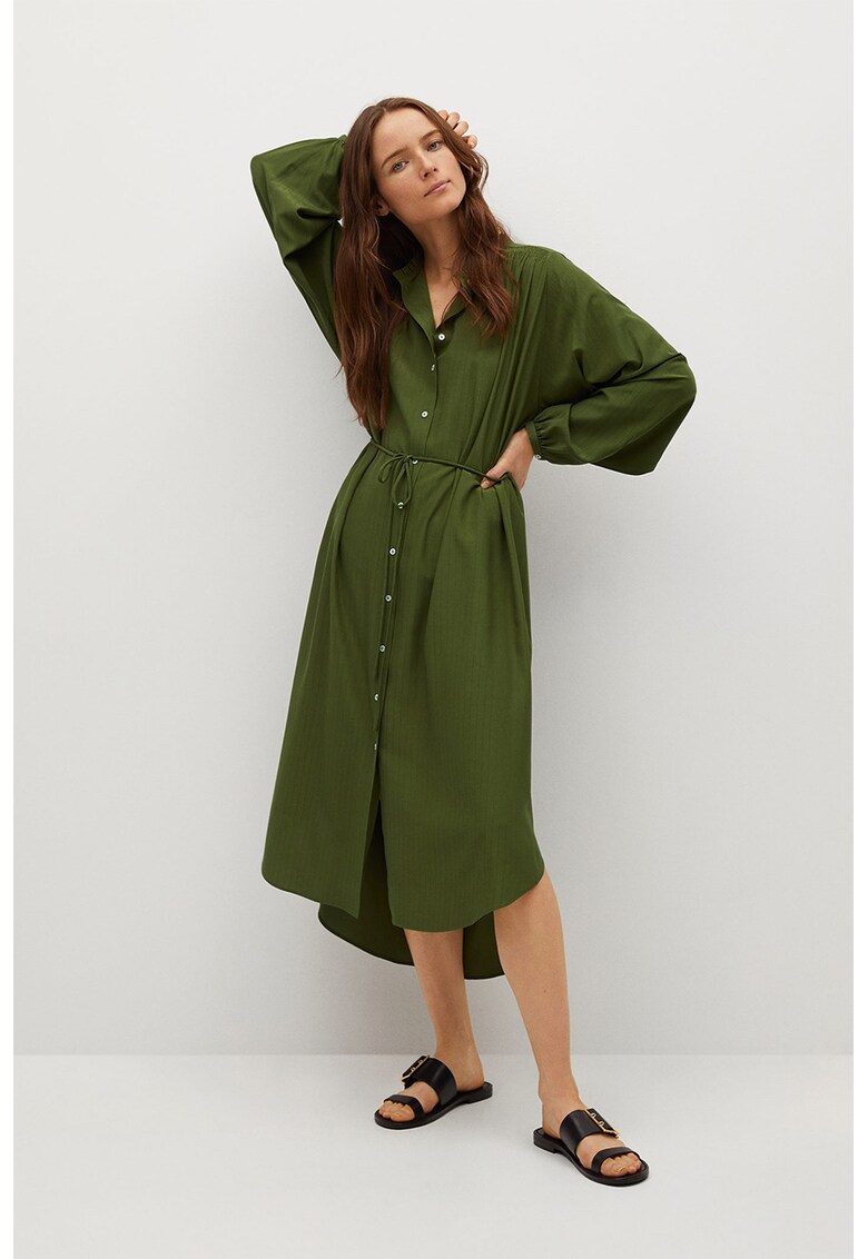 Rochie midi tip camasa cu croiala asimetrica Farm