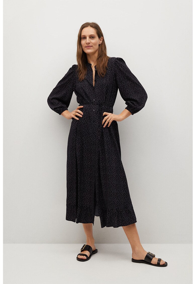 Rochie midi tip tunica cu detalii plisate Cherry