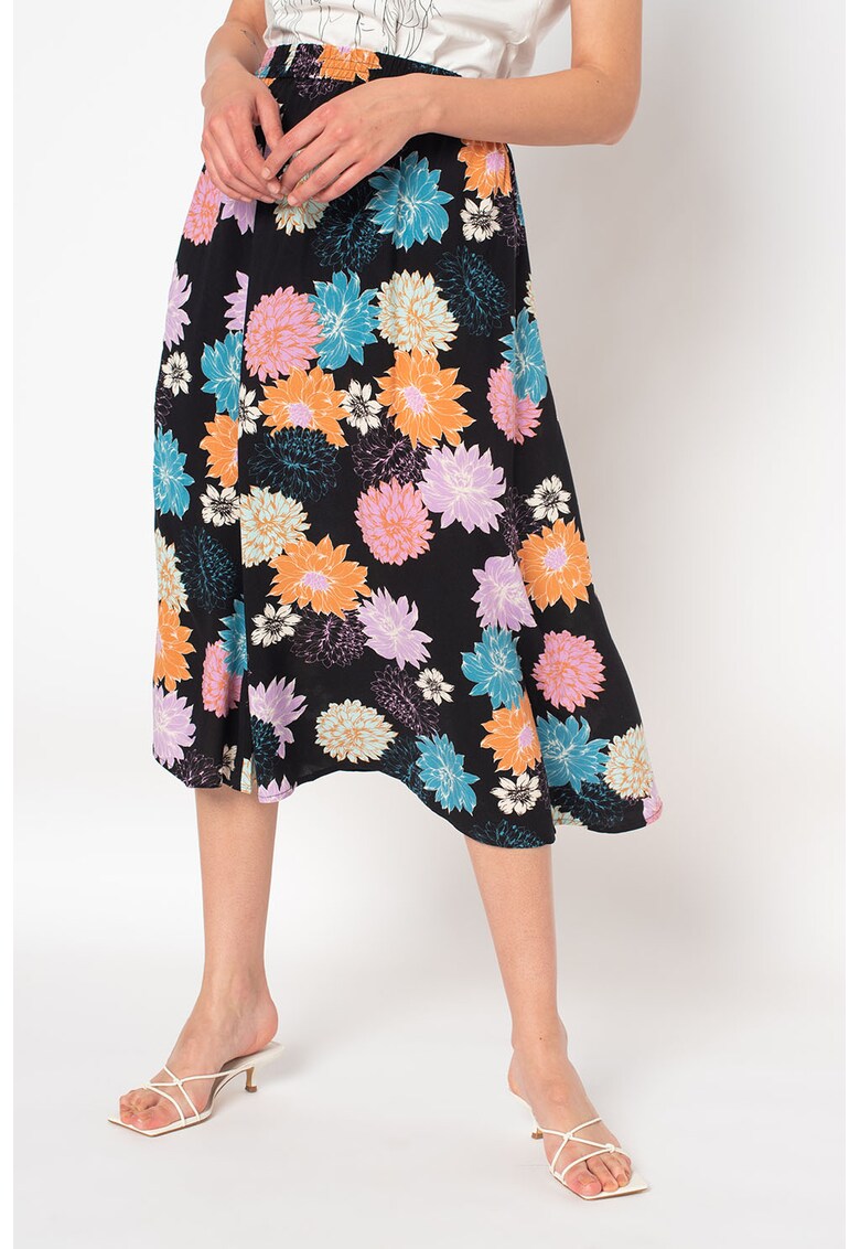 Fusta cu model floral si slit lateral Staar Life