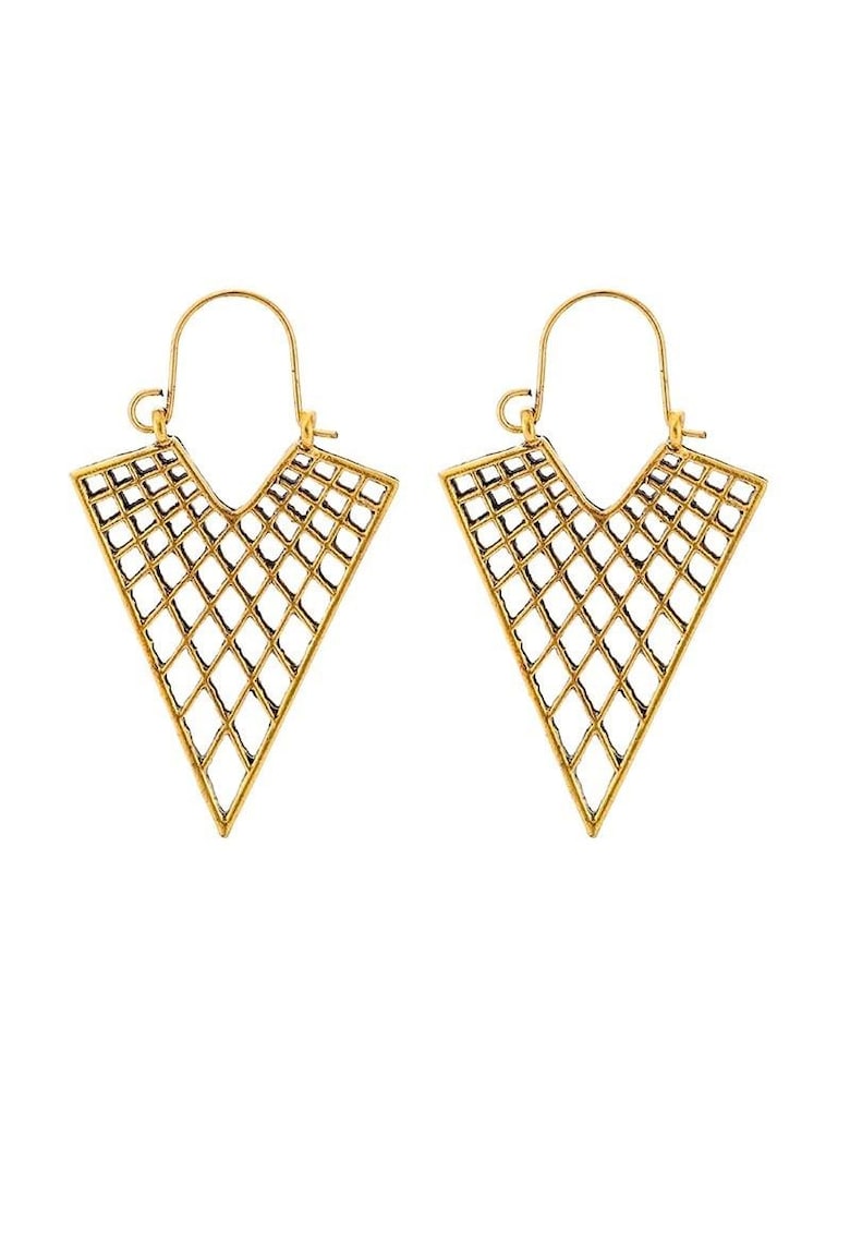 Cercei aurii - forma de triunghi - Octaviana C7 -