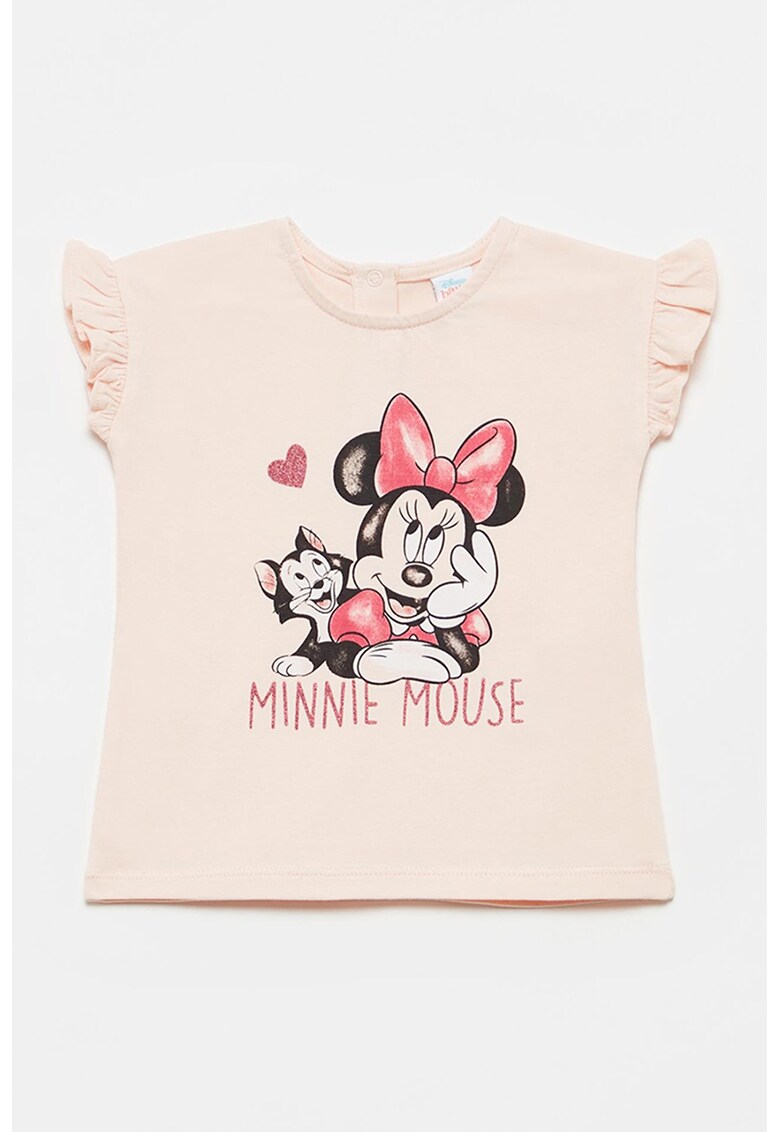 Tricou cu imprimeu cu Minnie Mouse si volane fashiondays.ro  Imbracaminte