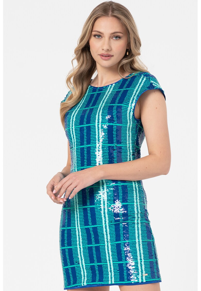 Rochie mini cambrata cu paiete