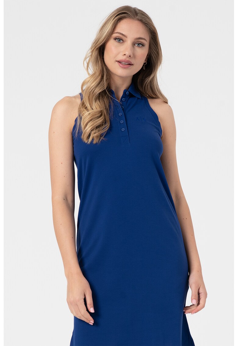 Rochie cu guler polo - fara maneci