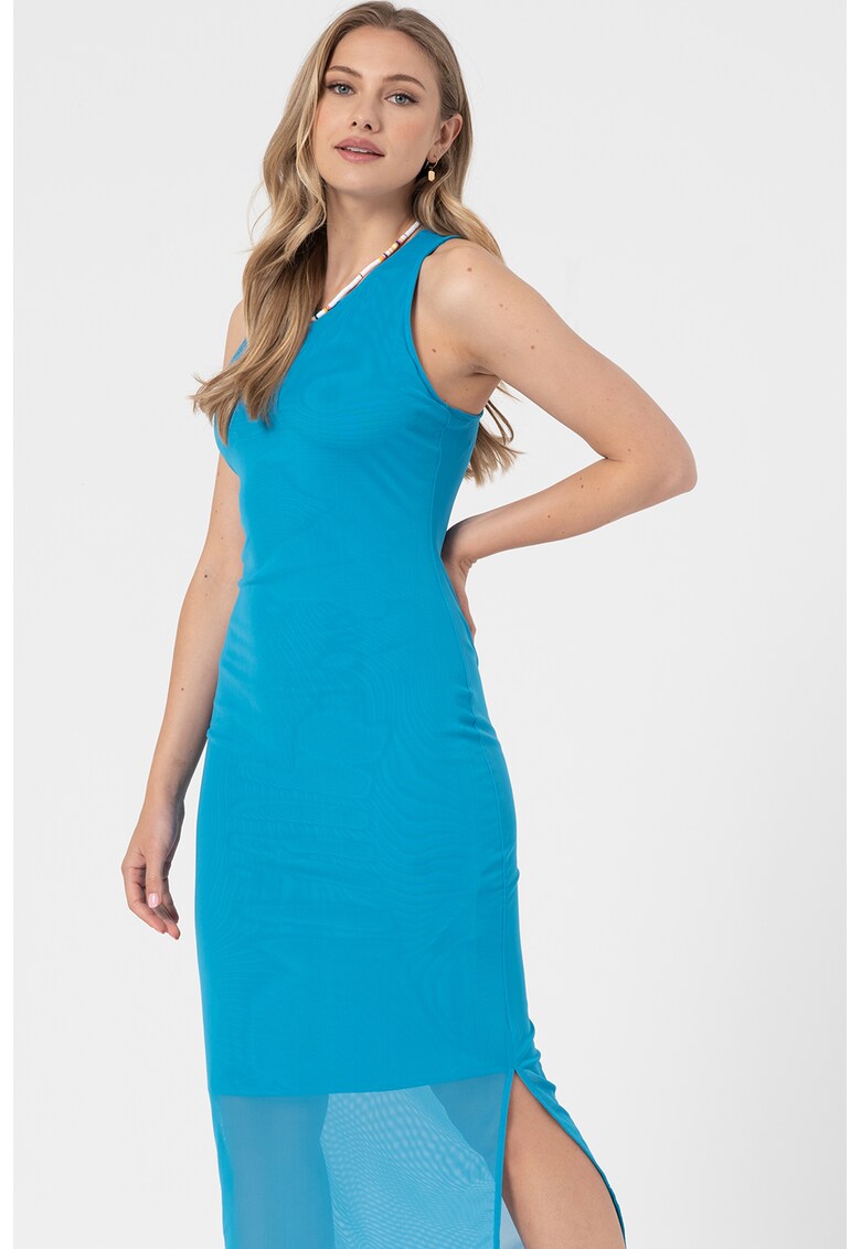 Rochie fara maneci cu slituri laterale