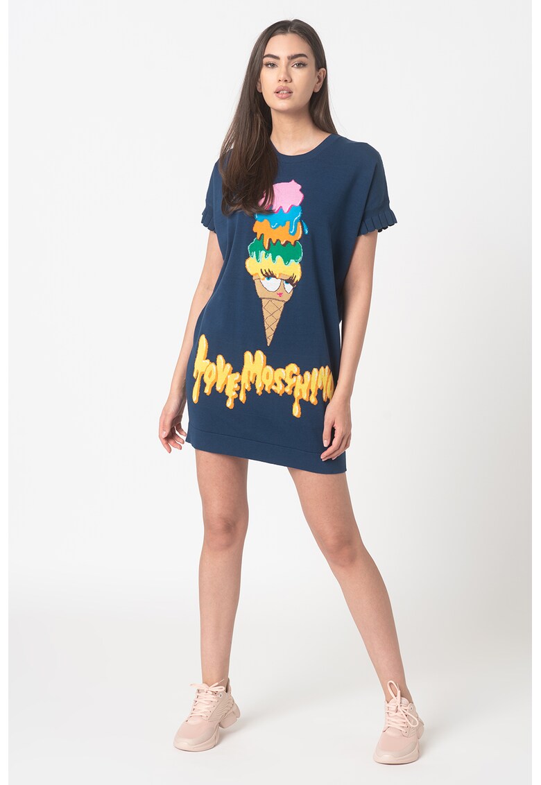 Rochie-tricou cu imprimeu grafic