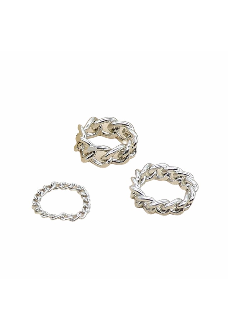 Set 3 Inele - argintii - flexibile - Philomina C6 -