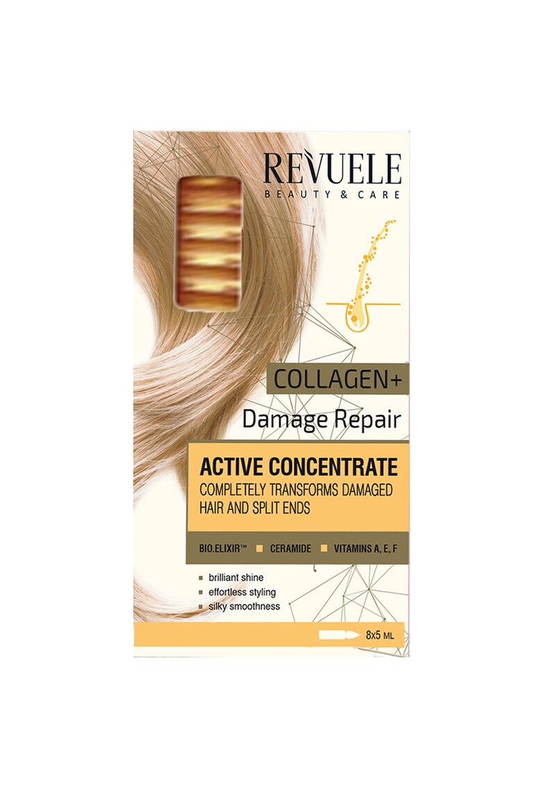 Fiole tratament pentru par Active hair concentrate Collagen+ Damage Repair - 8 buc х 5 ml