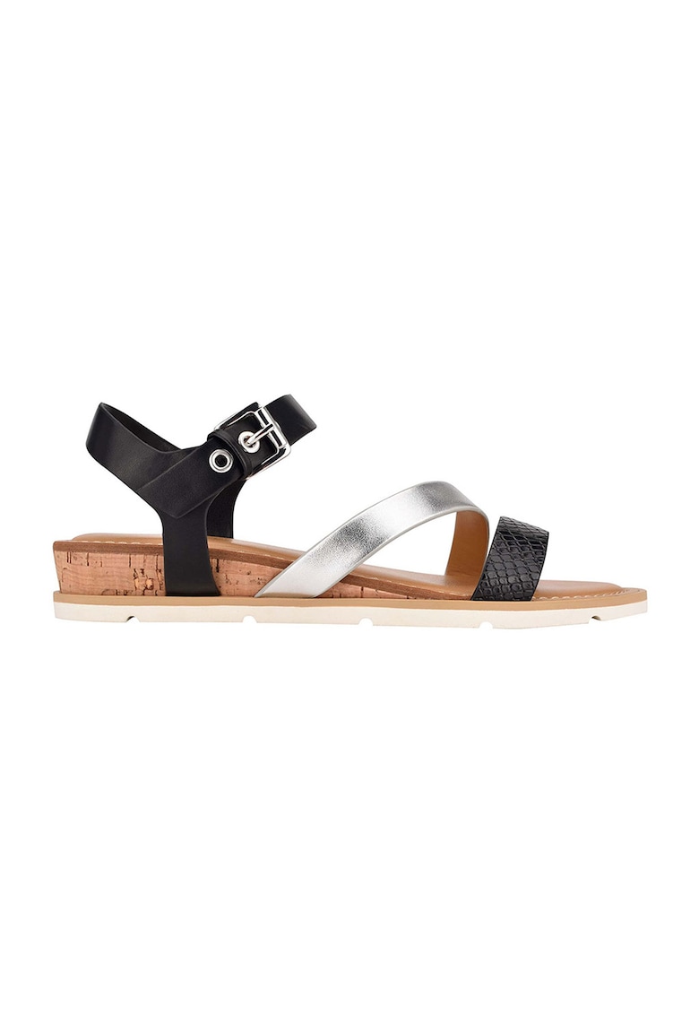 Sandale wedge de piele ecologica Drama