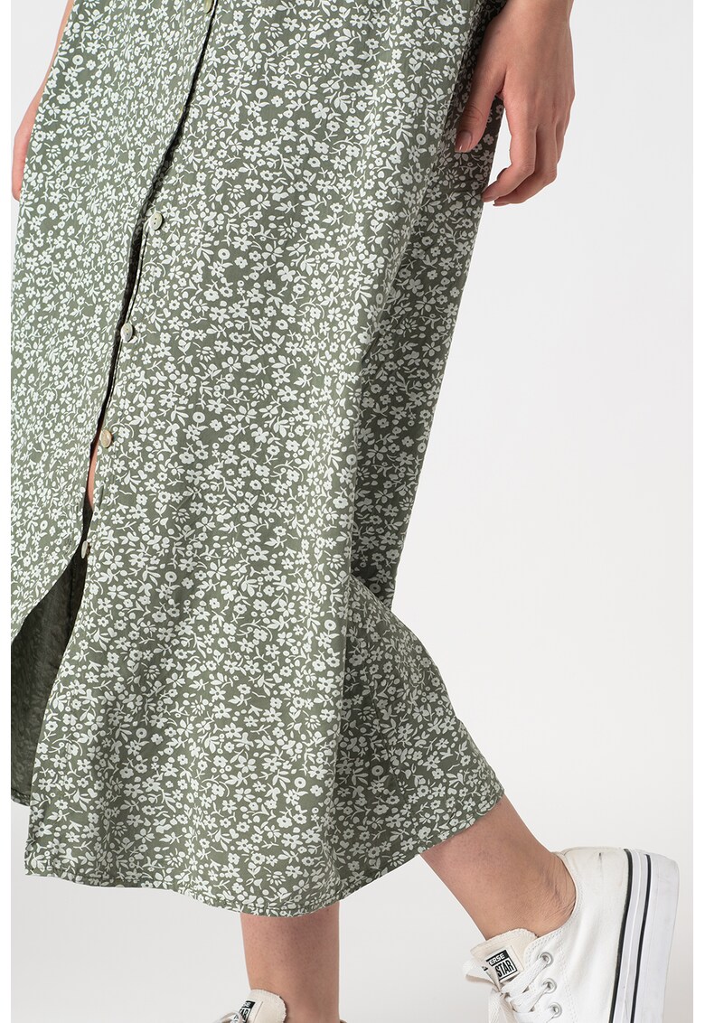 Fusta midi cu imprimeu floral Moni