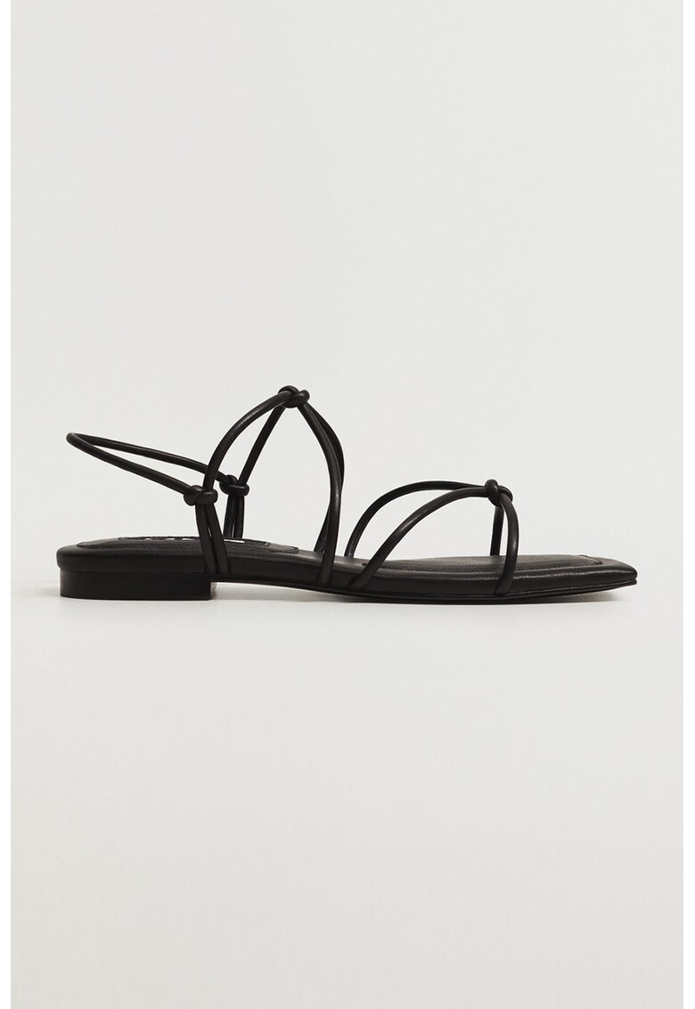 Sandale din piele ecologica cu barete multiple Rox