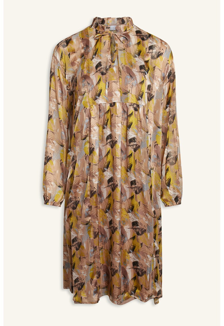 Rochie dreapta midi cu imprimeu vegetal