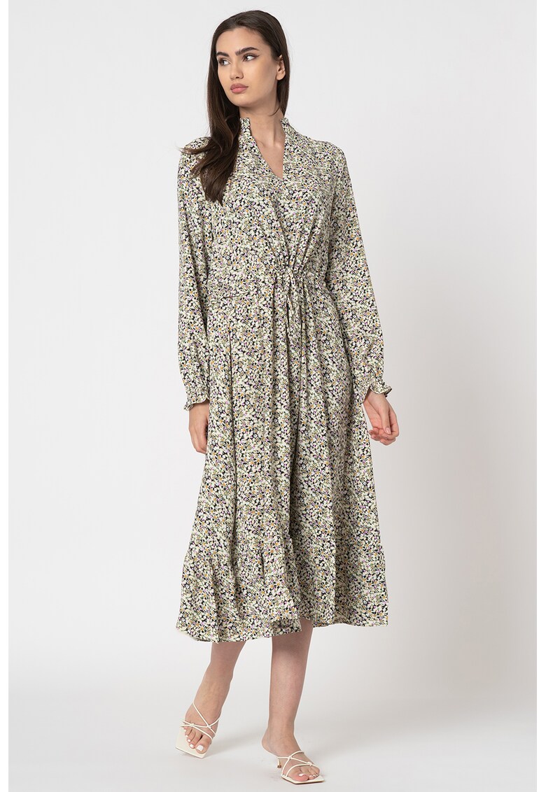 Rochie cu imprimeu floral si terminatie evazata Eskla