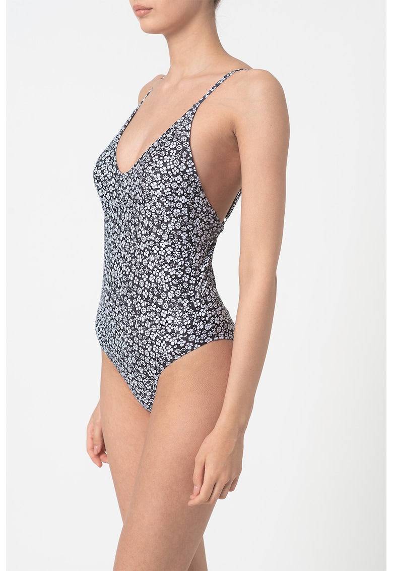 Costum de baie intreg Doris - Alb/Negru