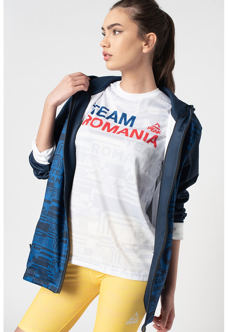 Jacheta impermeabila unisex cu imprimeu Team Romania20 fashiondays.ro imagine noua