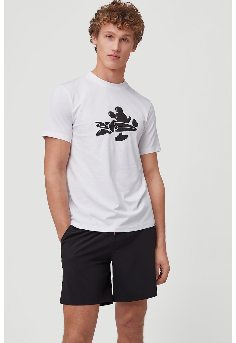 Tricou cu imprimeu Mickey Mouse - Alb/Negru