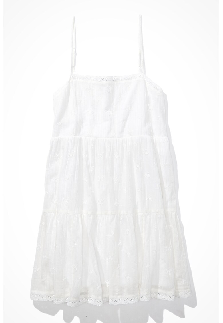 Rochie mini evazata cu decolteu patrat
