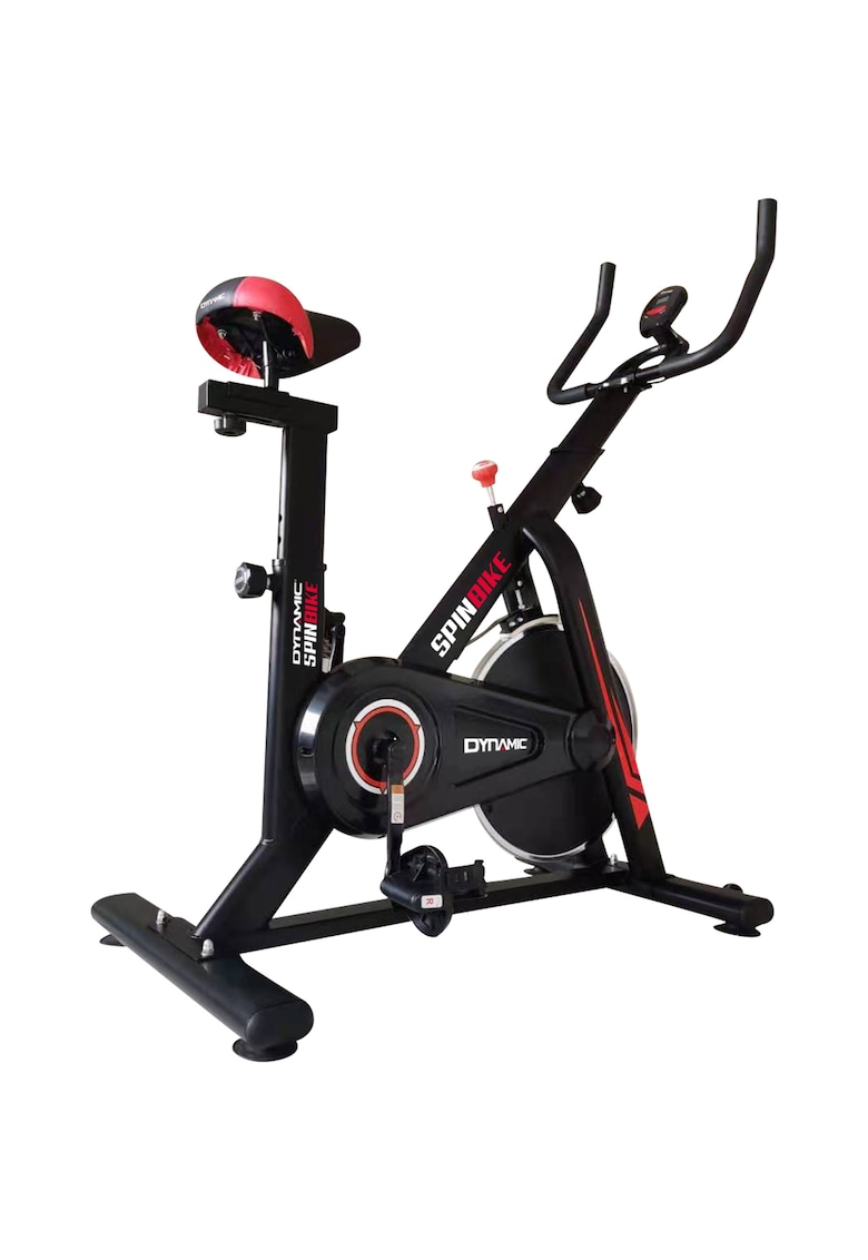 Bicicleta spinning DYNAMIC - volanta 6 kg - greutate maxima utilizator 120 kg - culoare negru-rosu