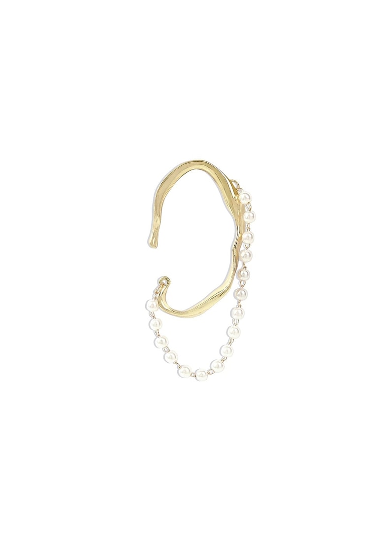 Cercel ear cuff - auriu - cu perle - Raino C10 -