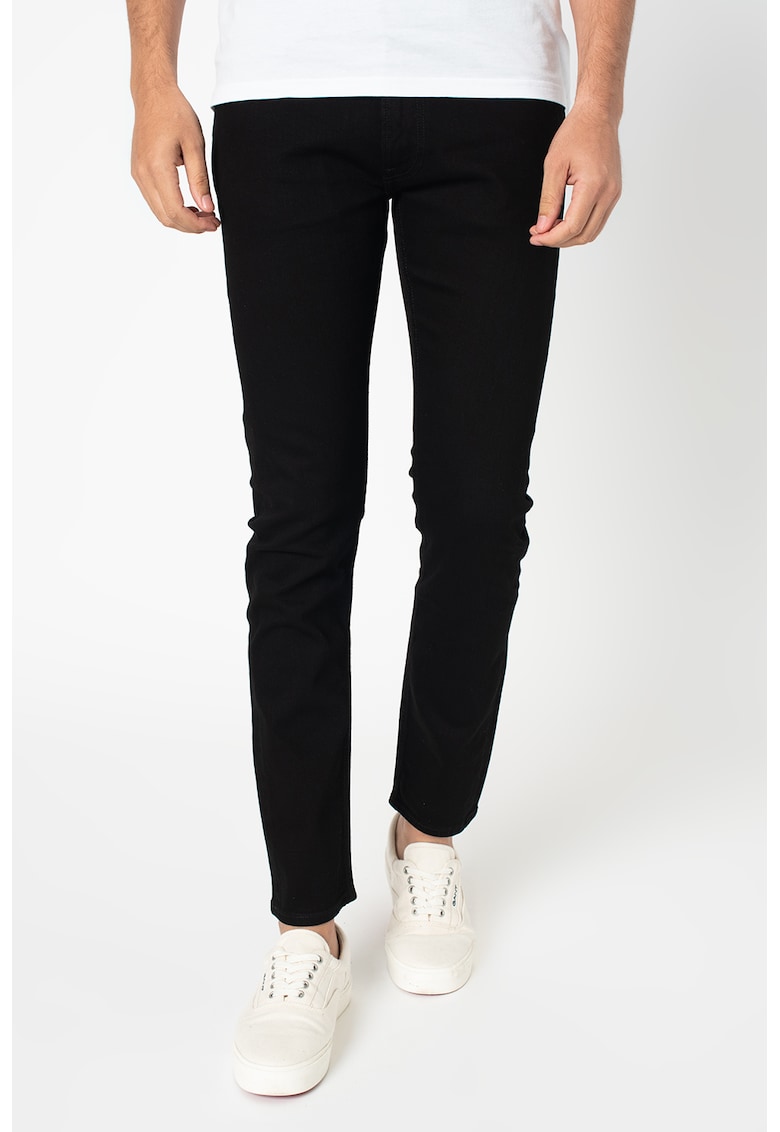 Blugi slim fit conici Luke - Negru